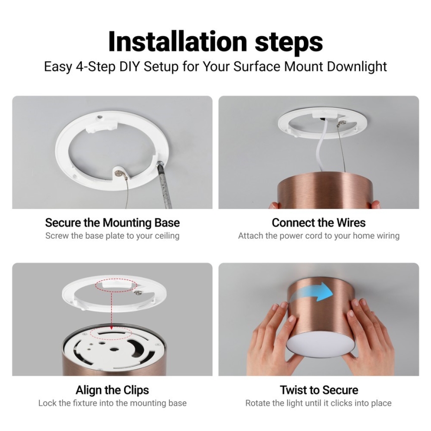 Immax NEO 07319L - LED Dimmable ceiling light RONDATE LED/18W/230V dia. 11.5 cm Wi-Fi Tuya Rose Gold