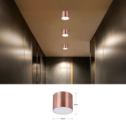 Immax NEO 07319L - LED Dimmable ceiling light RONDATE LED/18W/230V dia. 11.5 cm Wi-Fi Tuya Rose Gold