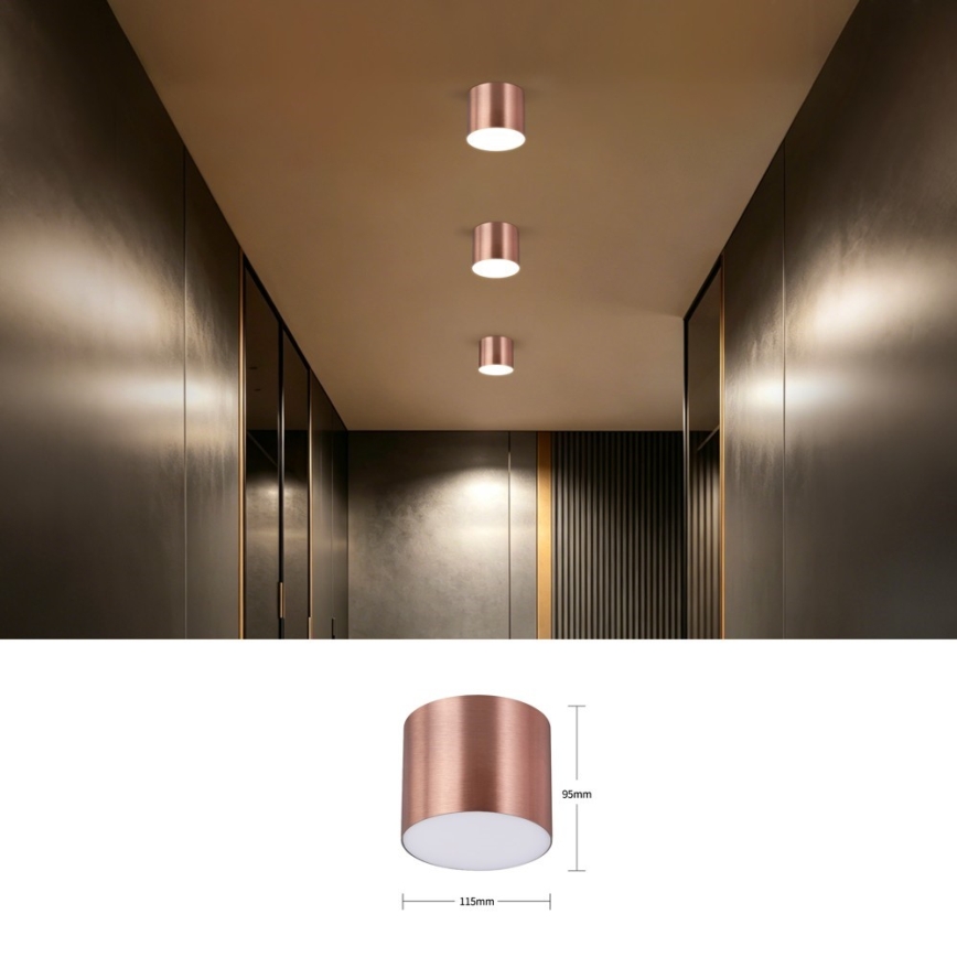 Immax NEO 07319L - LED Dimmable ceiling light RONDATE LED/18W/230V dia. 11.5 cm Wi-Fi Tuya Rose Gold