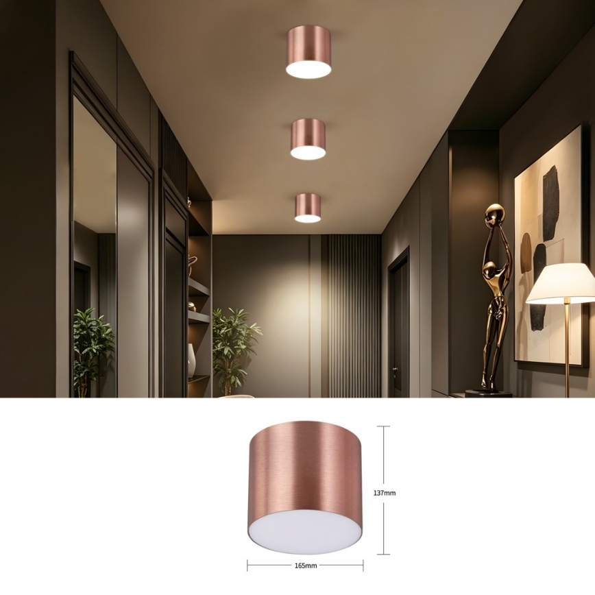 Immax NEO 07320L - RONDATE LED Dimmable Ceiling Light LED/32W/230V Ø 16.5 cm Tuya Wi-Fi, Rose Gold