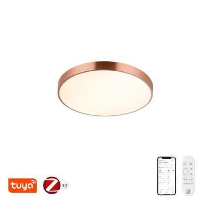 Immax NEO 07321L - NEO LITE SEMPLICI Dimmable LED Ceiling Light LED/36W/230V Ø 40 cm, Copper Finish + Remote Control