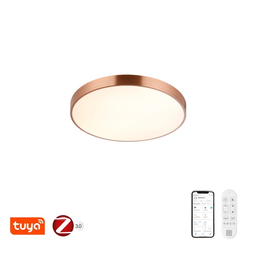 Immax NEO 07321L - NEO LITE SEMPLICI Dimmable LED Ceiling Light LED/36W/230V Ø 40 cm, Copper Finish + Remote Control