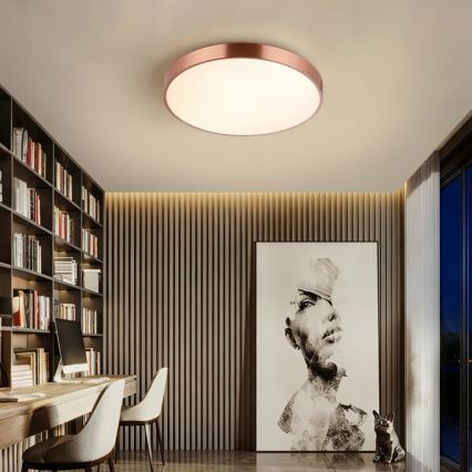 Immax NEO 07321L - NEO LITE SEMPLICI Dimmable LED Ceiling Light LED/36W/230V Ø 40 cm, Copper Finish + Remote Control