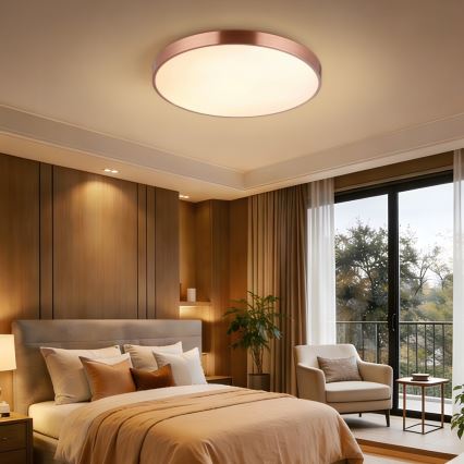 Immax NEO 07322L - NEO LITE SEMPLICI Dimmable LED Ceiling Light, 60W/230V, Ø 60 cm, Copper Finish + Remote Control
