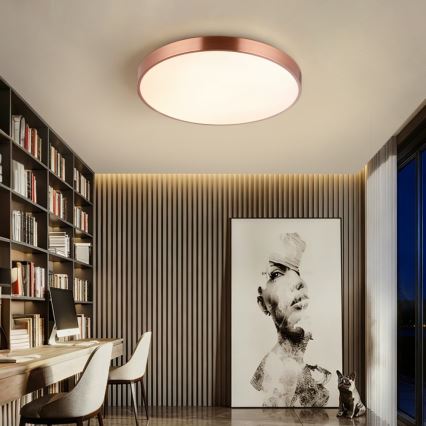 Immax NEO 07322L - NEO LITE SEMPLICI Dimmable LED Ceiling Light, 60W/230V, Ø 60 cm, Copper Finish + Remote Control