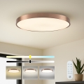 Immax NEO 07323L - Dimmable LED ceiling light SEMPLICI LED/96W/230V dia. 80 cm Wi-Fi Tuya rose gold + remote control