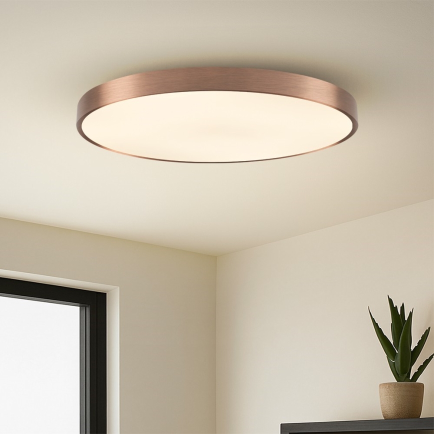 Immax NEO 07323L - Dimmable LED ceiling light SEMPLICI LED/96W/230V dia. 80 cm Wi-Fi Tuya rose gold + remote control