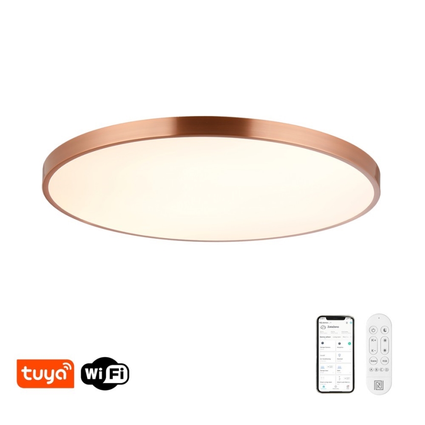 Immax NEO 07324L - LED Dimmable Ceiling Light SEMPLICI LED/128W/230V Ø 100 cm Wi-Fi Tuya gold + remote control