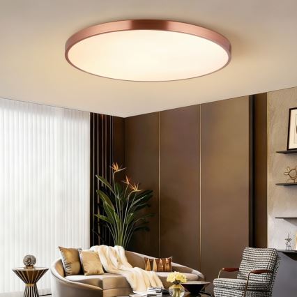 Immax NEO 07324L - LED Dimmable Ceiling Light SEMPLICI LED/128W/230V Ø 100 cm Wi-Fi Tuya gold + remote control