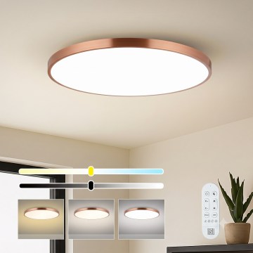 Immax NEO 07324L - LED Dimmable Ceiling Light SEMPLICI LED/128W/230V Ø 100 cm Wi-Fi Tuya gold + remote control