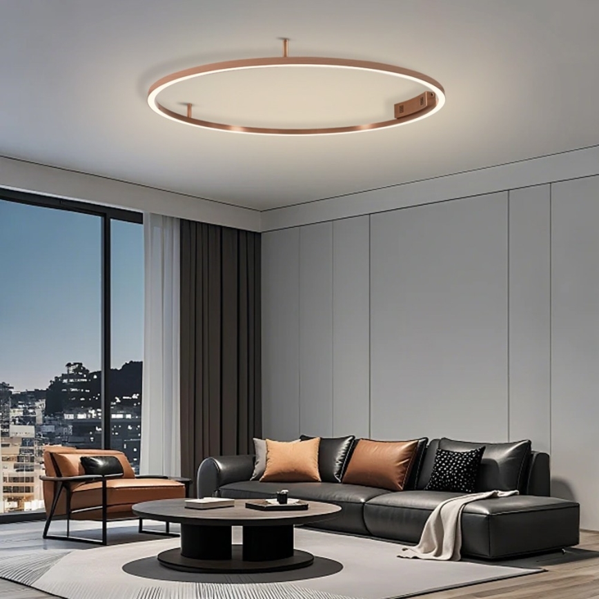 Immax NEO 07325-120C - LED Dimmable Ceiling Light FINO LED/72W/230V 120 cm Tuya Rose Gold + Remote Control