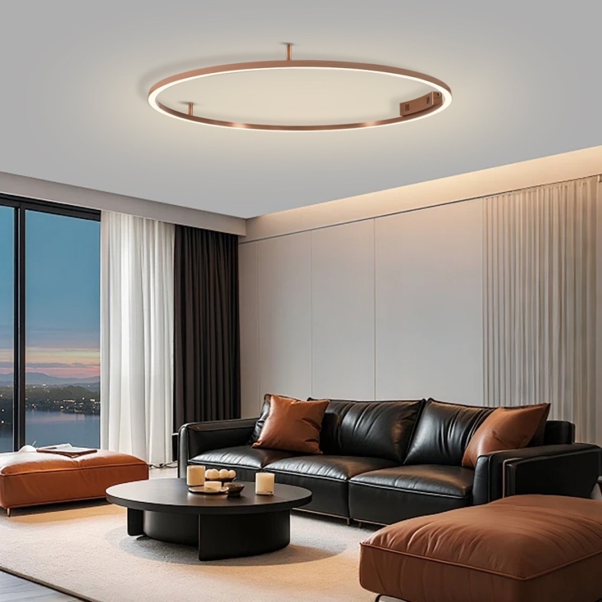 Immax NEO 07325-120C - LED Dimmable Ceiling Light FINO LED/72W/230V 120 cm Tuya Rose Gold + Remote Control