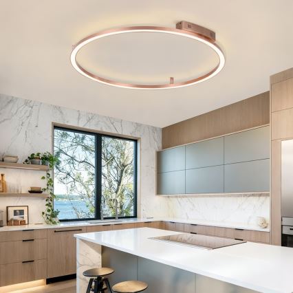 Immax NEO 07325-120C - LED Dimmable Ceiling Light FINO LED/72W/230V 120 cm Tuya Rose Gold + Remote Control
