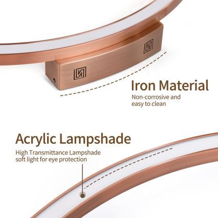 Immax NEO 07325-120C - LED Dimmable Ceiling Light FINO LED/72W/230V 120 cm Tuya Rose Gold + Remote Control