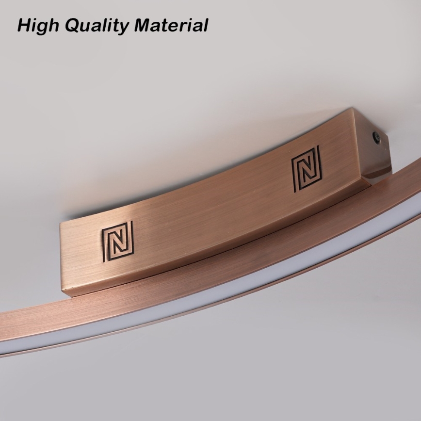 Immax NEO 07325-120C - LED Dimmable Ceiling Light FINO LED/72W/230V 120 cm Tuya Rose Gold + Remote Control