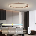 Immax NEO 07325-120C - LED Dimmable Ceiling Light FINO LED/72W/230V 120 cm Tuya Rose Gold + Remote Control