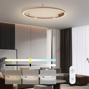 Immax NEO 07326-80C - LED Dimmable Ceiling Light FINO LED/55W/230V 80 cm Tuya Rose Gold + Remote Control
