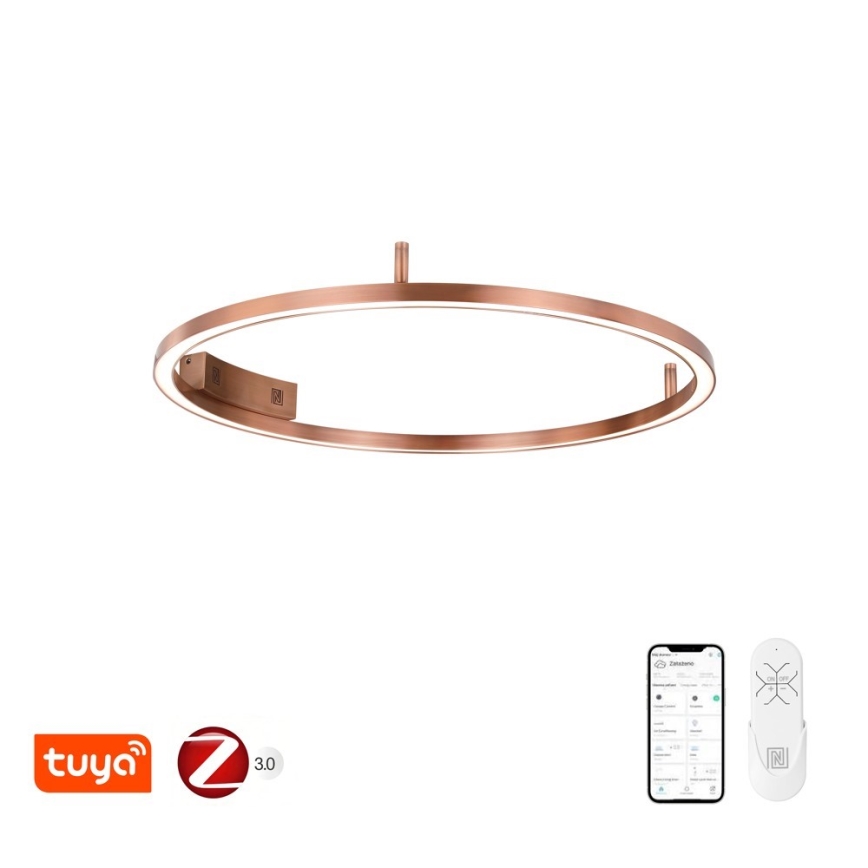 Immax NEO 07326-80C - LED Dimmable Ceiling Light FINO LED/55W/230V 80 cm Tuya Rose Gold + Remote Control