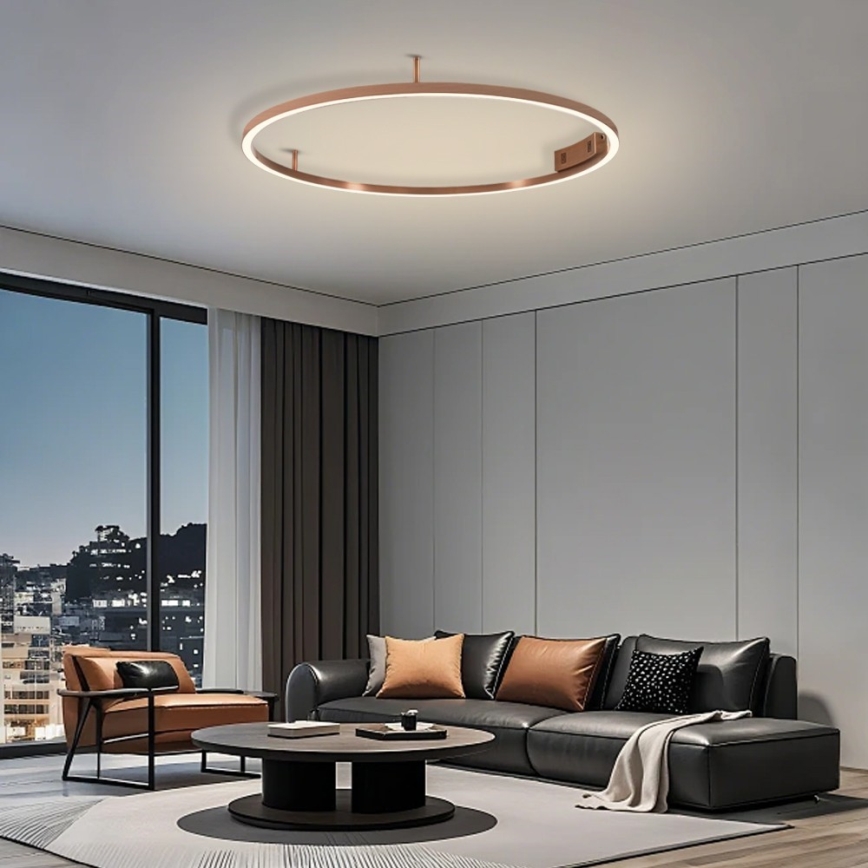Immax NEO 07326-80C - LED Dimmable Ceiling Light FINO LED/55W/230V 80 cm Tuya Rose Gold + Remote Control