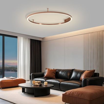 Immax NEO 07326-80C - LED Dimmable Ceiling Light FINO LED/55W/230V 80 cm Tuya Rose Gold + Remote Control