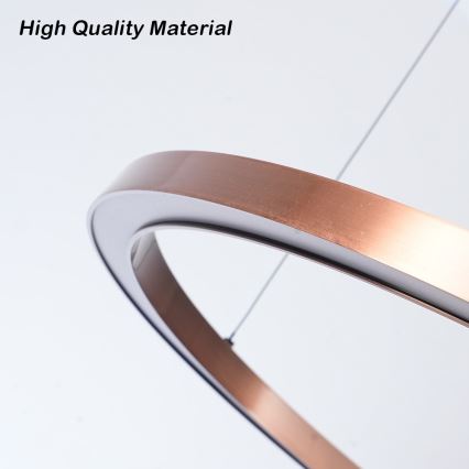 Immax NEO 07327L - FINO LED Dimmable Pendant Lamp on Cable LED/55W/230V, 80 cm, Rose Gold, Tuya + Remote Control