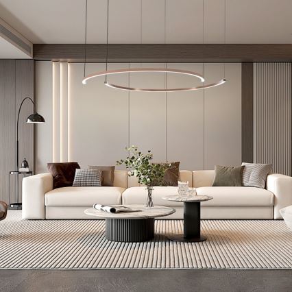 Immax NEO 07328L - FINO LED Dimmable Cable Pendant Light 72W/230V, 120 cm, Rose Gold, Tuya + Remote Control