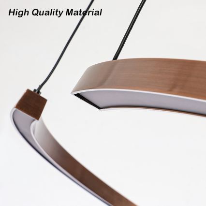 Immax NEO 07328L - FINO LED Dimmable Cable Pendant Light 72W/230V, 120 cm, Rose Gold, Tuya + Remote Control