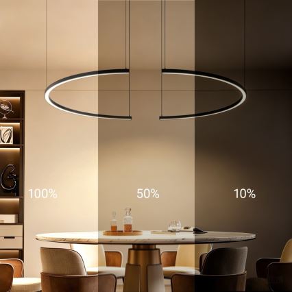 Immax NEO 07329L - FINO Dimmable Cable Pendant Light LED/72W/230V 120 cm Black Tuya-enabled + Remote Control