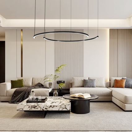 Immax NEO 07329L - FINO Dimmable Cable Pendant Light LED/72W/230V 120 cm Black Tuya-enabled + Remote Control