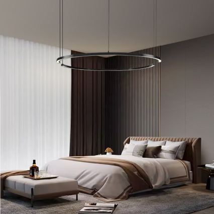 Immax NEO 07329L - FINO Dimmable Cable Pendant Light LED/72W/230V 120 cm Black Tuya-enabled + Remote Control