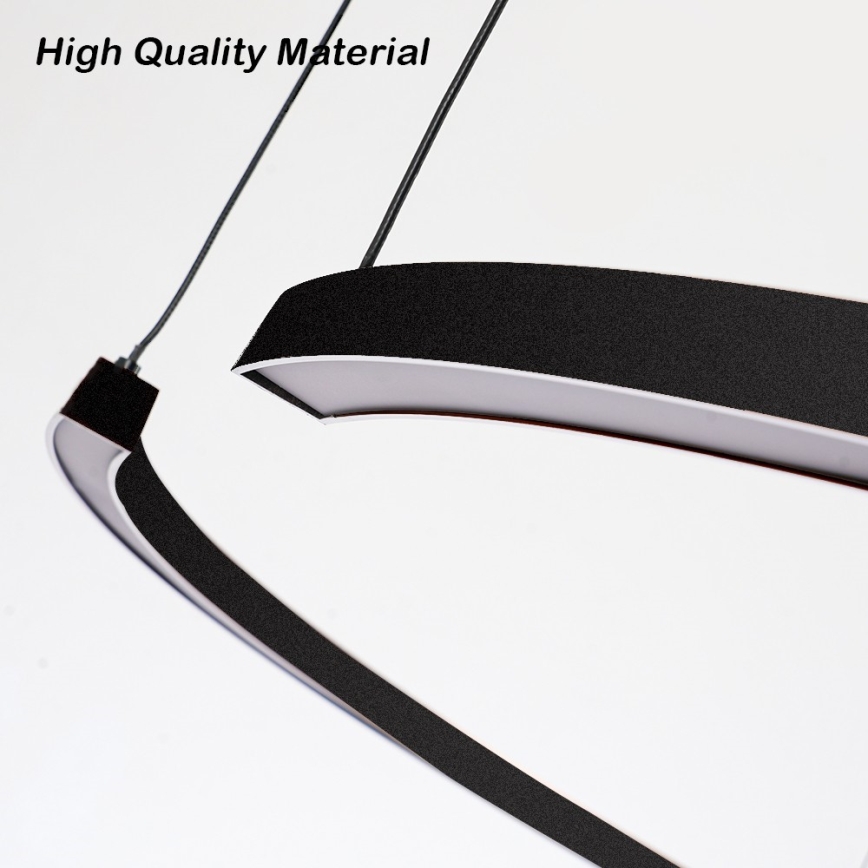 Immax NEO 07329L - FINO Dimmable Cable Pendant Light LED/72W/230V 120 cm Black Tuya-enabled + Remote Control