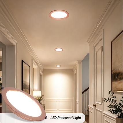 Immax NEO 07331L - LED Dimmable Recessed Downlight DOWN LED/36W/230V Wi-Fi Tuya Ø 23 cm Rose Gold