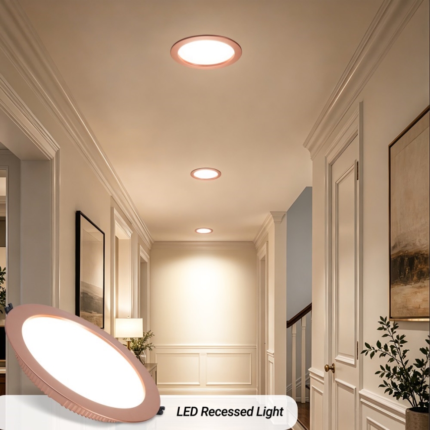 Immax NEO 07331L - LED Dimmable Recessed Downlight DOWN LED/36W/230V Wi-Fi Tuya Ø 23 cm Rose Gold