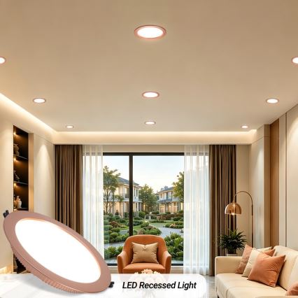 Immax NEO 07331L - LED Dimmable Recessed Downlight DOWN LED/36W/230V Wi-Fi Tuya Ø 23 cm Rose Gold
