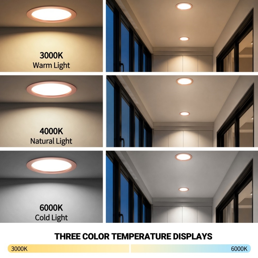 Immax NEO 07331L - LED Dimmable Recessed Downlight DOWN LED/36W/230V Wi-Fi Tuya Ø 23 cm Rose Gold