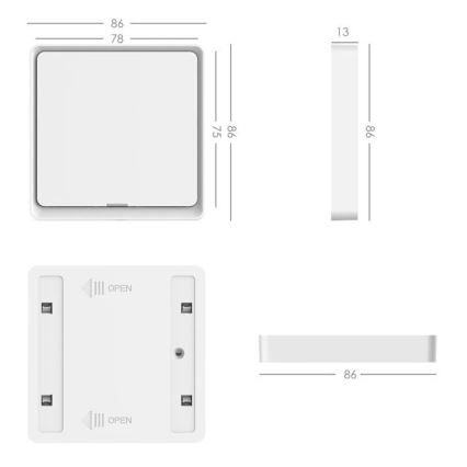 Immax NEO 07506L - Switch 1-button SMART 1xCR2430 Zigbee 3.0 Tuya