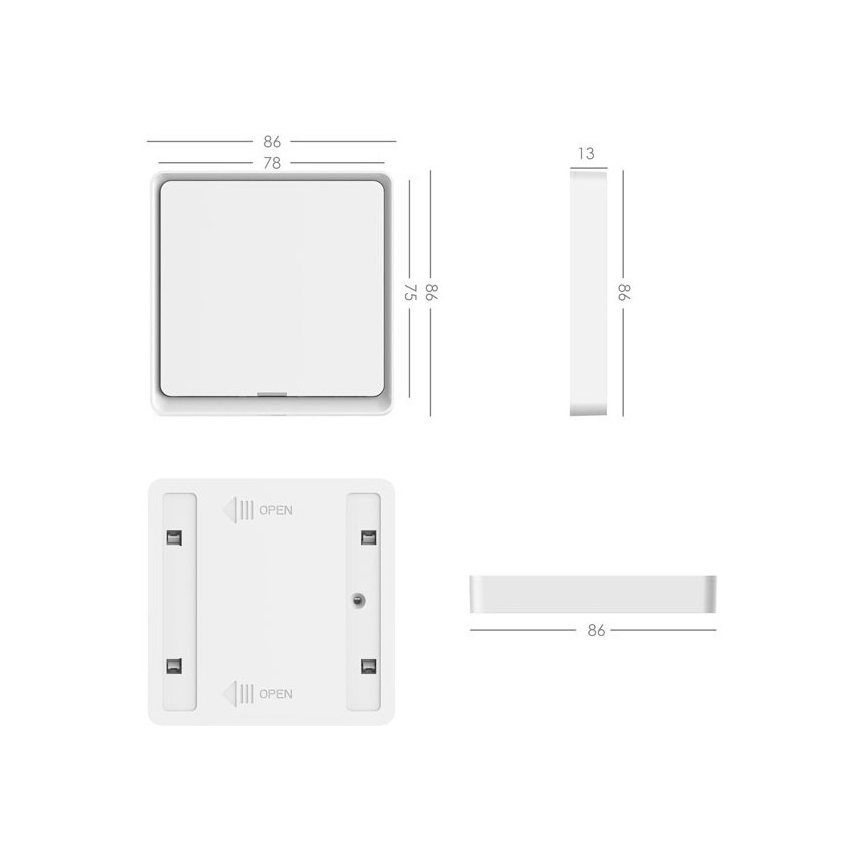 Immax NEO 07506L - Switch 1-button SMART 1xCR2430 Zigbee 3.0 Tuya