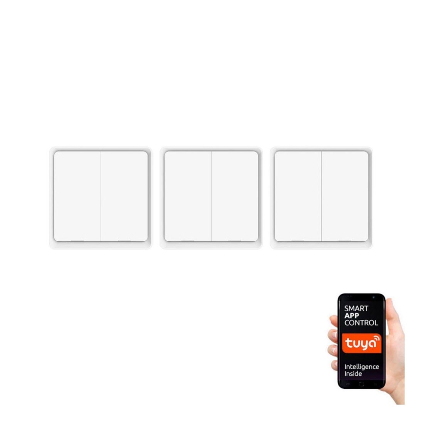Immax NEO 07507C - SET 3x Switch 2-button SMART 3xCR2430 Zigbee 3.0 Tuya