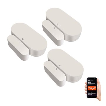Immax NEO 07518C - SET 3x Magnetic sensor for door and windows 1xCR2032 Tuya