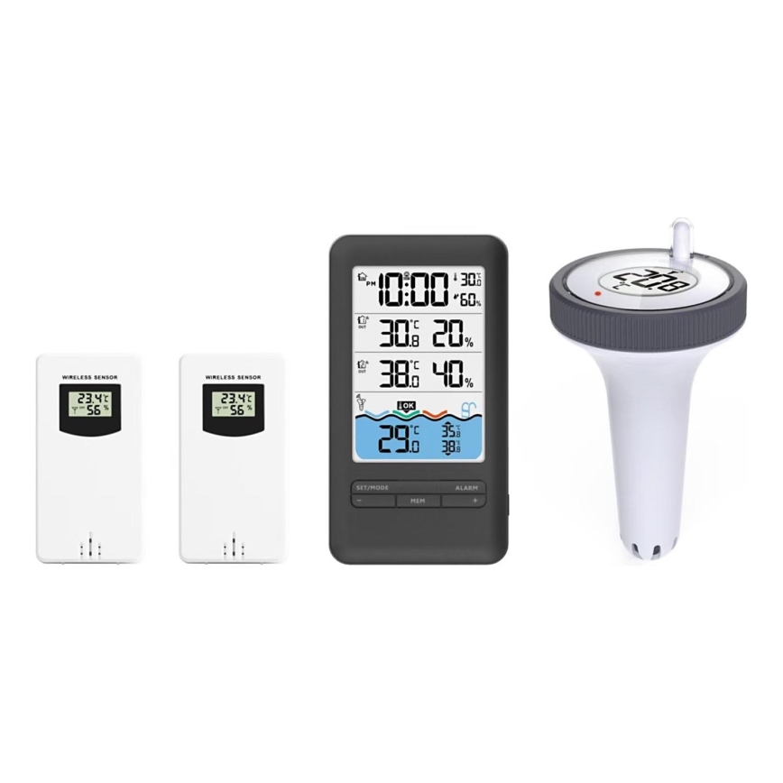 Immax NEO 07529L - Smart swimming pool temperature sensor + 2x indoor temperature and humidity sensor Wi-Fi Tuya