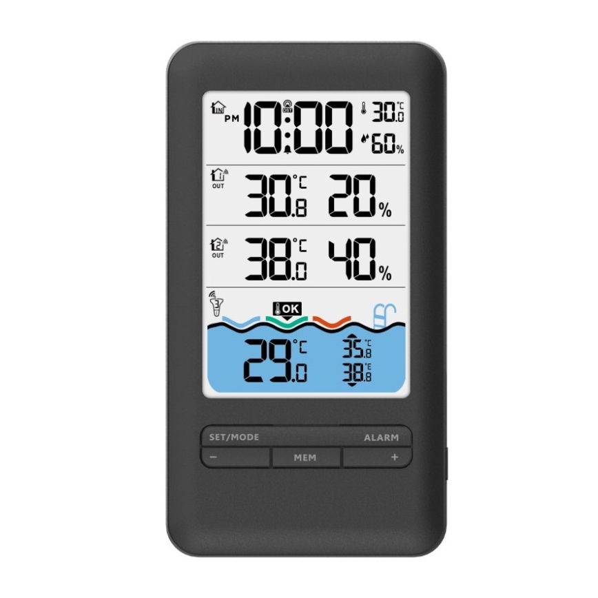 Immax NEO 07529L - Smart swimming pool temperature sensor + 2x indoor temperature and humidity sensor Wi-Fi Tuya