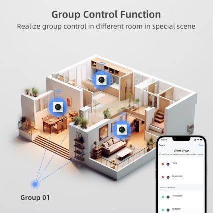 Immax NEO 07535L - Smart thermostat for electric underfloor heating 230V/16A Wi-Fi Tuya