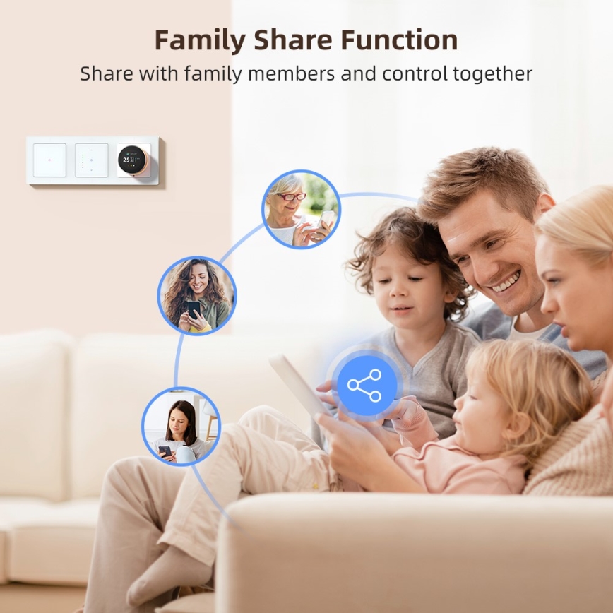 Immax NEO 07538L - SMART Single-Button 230V Tuya Wi-Fi Switch