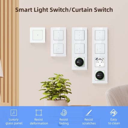 Immax NEO 07540L - Smart switch for controlling blinds and roller shutters, 230V, Wi-Fi (Tuya)