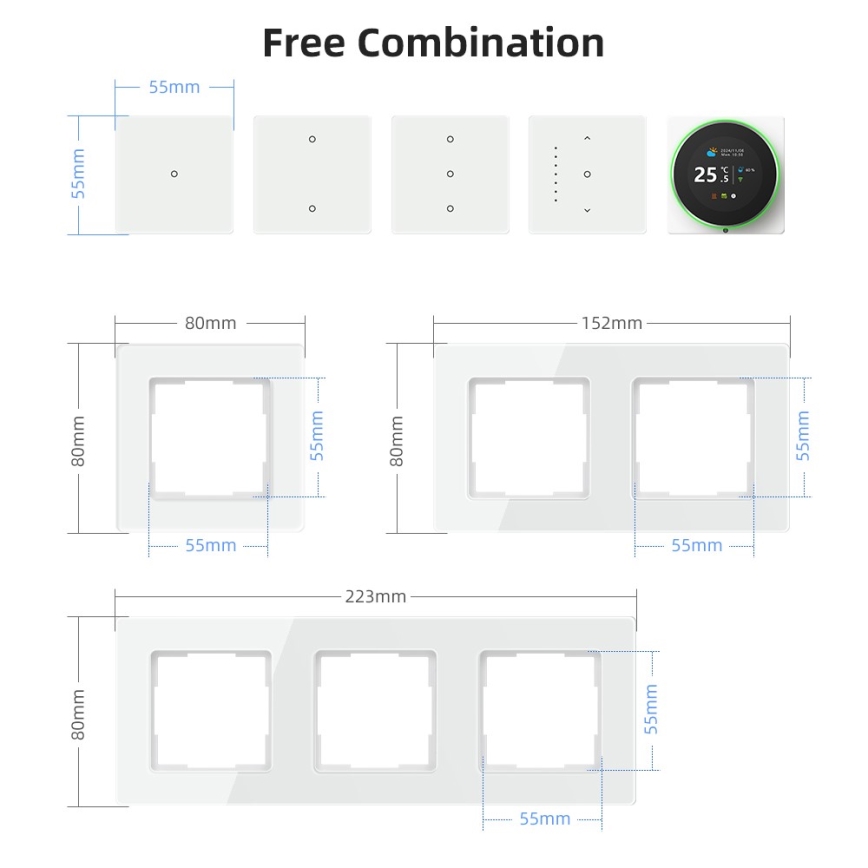 Immax NEO 07540L - Smart switch for controlling blinds and roller shutters, 230V, Wi-Fi (Tuya)