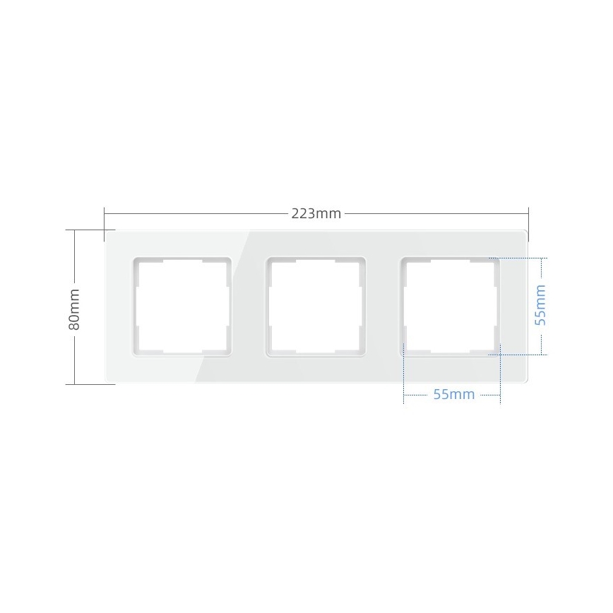 Immax NEO 07542L - 3-gang frame for switches, sockets and thermostats