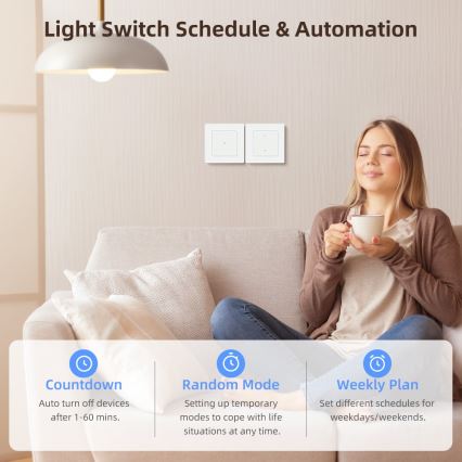 Immax NEO 07549L - SMART single-button switch 230V