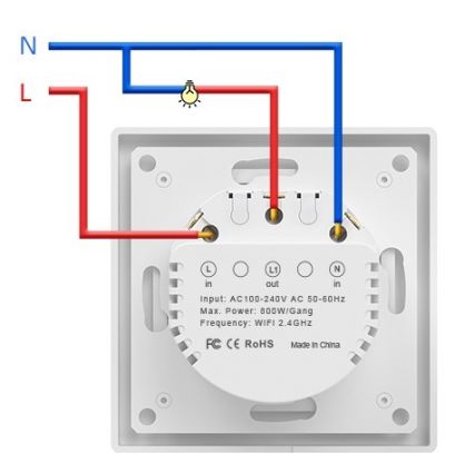 Immax NEO 07549L - SMART single-button switch 230V