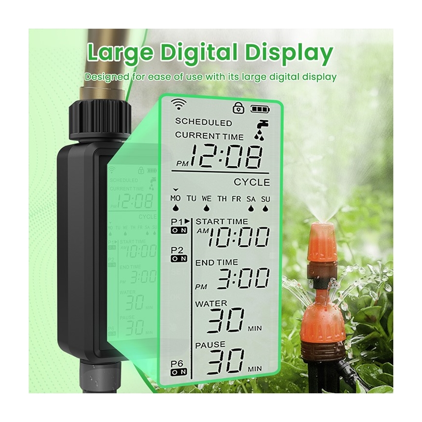 Immax NEO 07556L - Tuya Wi‑Fi Irrigation Valve 4xAA IP65