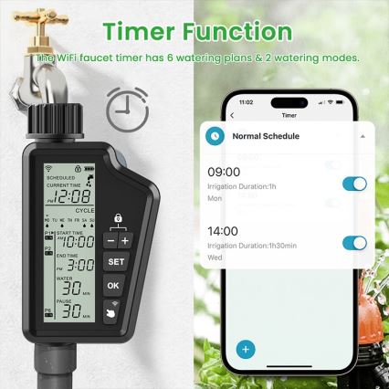 Immax NEO 07556L - Tuya Wi‑Fi Irrigation Valve 4xAA IP65